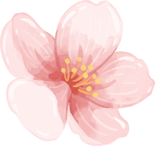 Nydelig rosa blomsterillustrasjon, perfekt for inspirasjon og kreativitet.