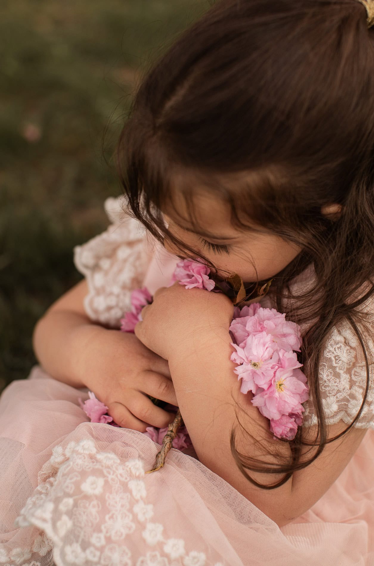 Fargerik blomsterillustrasjon med ulike blomster og grønne blader.
